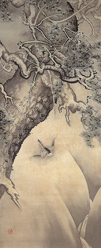 Old Pine Tree and Bird