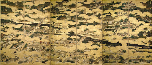 Scenes in and around Kyoto (Right-hand screen)