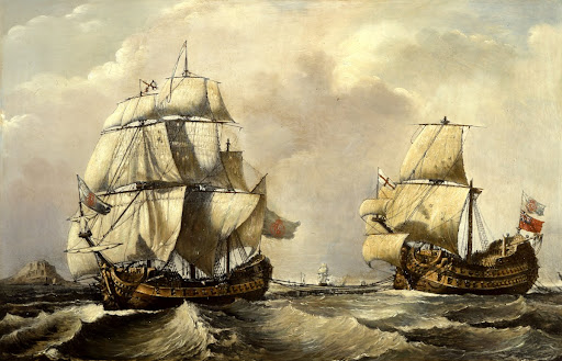 Blas de Lezo’s frigate towing the ship Stanhope