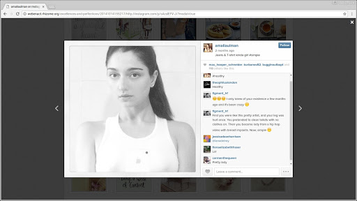 Screenshot of Amalia Ulman, Excellences & Perfections
