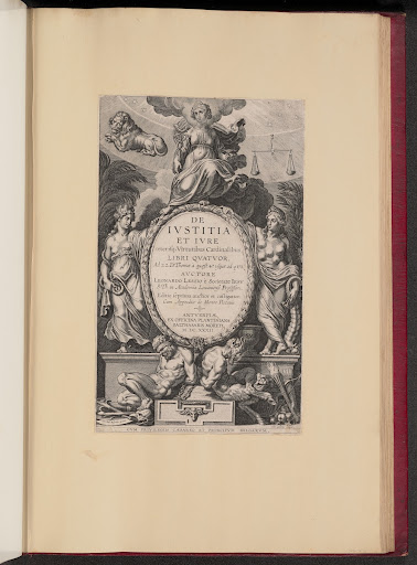 Title Page for Leonard Lessius, De Ivstitia et Ivre