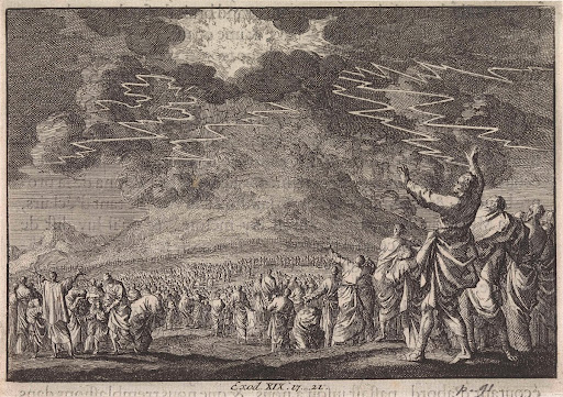 Mozes op de berg Sinaï