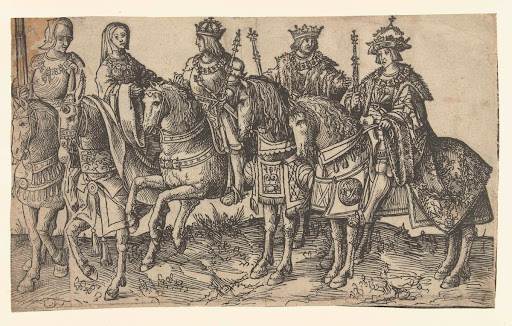 Karel de Stoute, Maria van Bourgondië, Maximiliaan I, Filips de Schone en Karel V