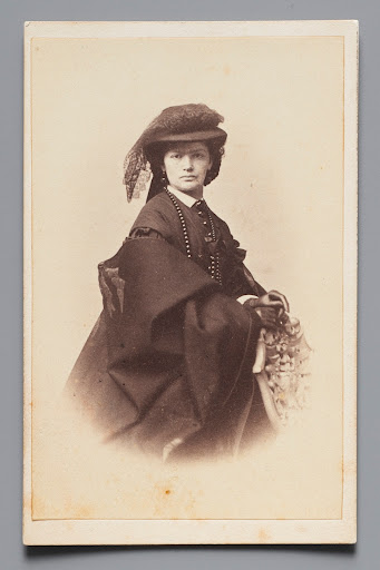 Portrait of a woman in costume from the period of national mourning