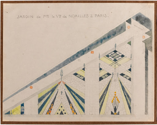 Projet du jardin du vicomte Charles de Noailles à Paris, place des Etats-Unis