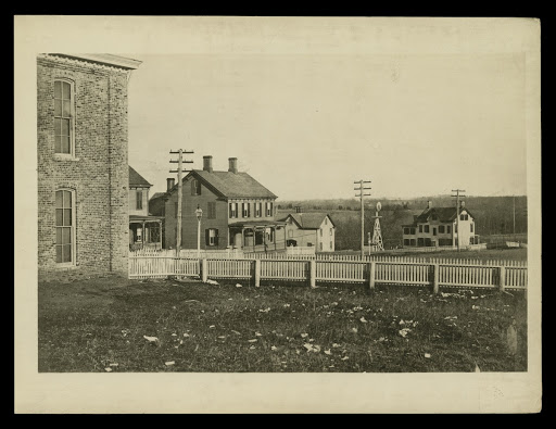 Menlo Park Library, Sarah Jordan Boarding House, and Edison's Home, Original Site, Edison, New Jersey, circa 1880