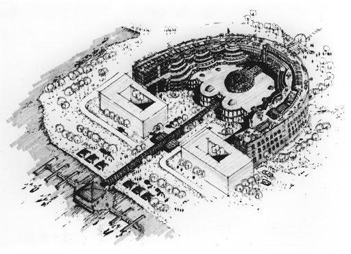 Project drawing for remodeling the Nuremberg Congress Hall as an "experience center"