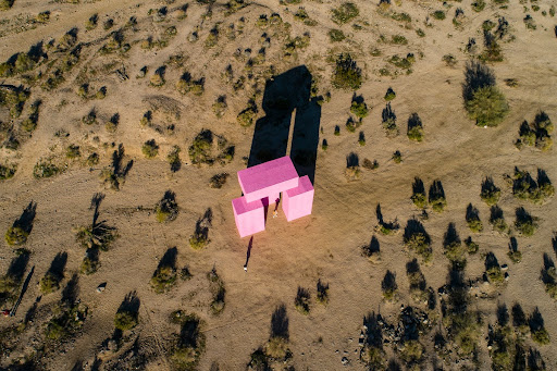 Dive-In, SUPERFLEX. Installation View: Coachella Valley, from above.