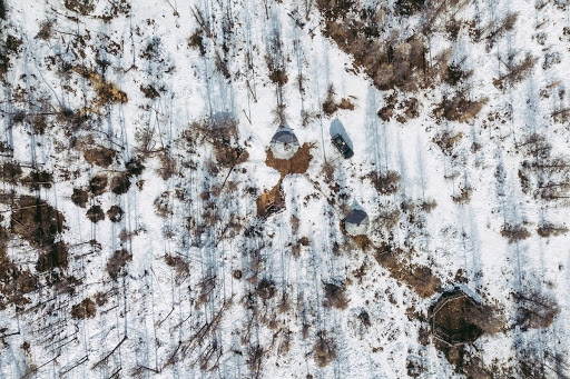 Aerial view of Tsaatan camp