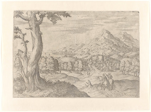 Landschap met twee ruiters