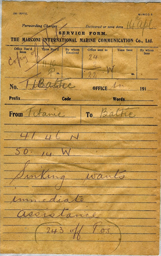 Telegram, "Titanic to Baltic"