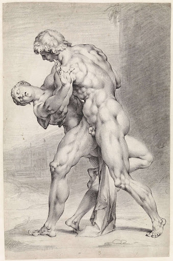 Roof van een Sabijnse vrouw, zijaanzicht