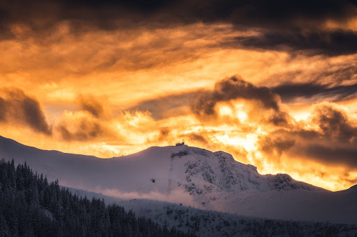 View of Kasprowy Peak from Gęsia Szyja