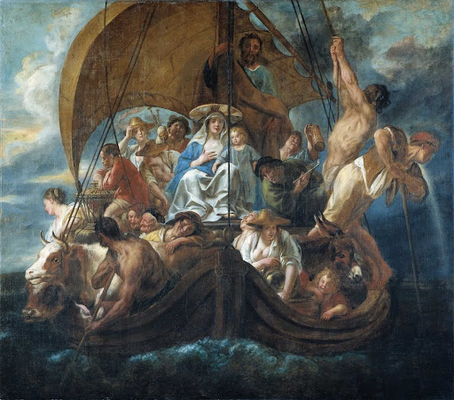 The Holy Family in a Boat