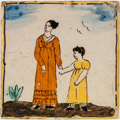 Tile with Mother and daughter