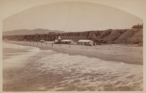 Beach and Bathing House at Santa Monica