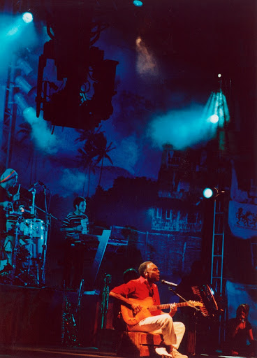 Gilberto Gil no show da turnê Kaya N' Gan Daya, no Canecão