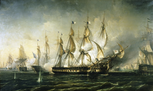 Painting of the "Naval Battle at Cape St. Vicente"