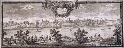 Panorama Warszawy od strony Pragi w 1656 r.