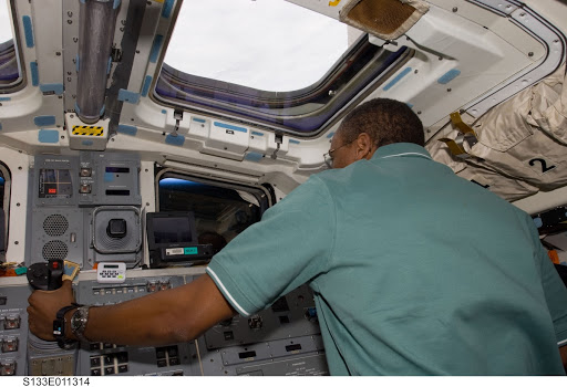 Drew on aft flight deck