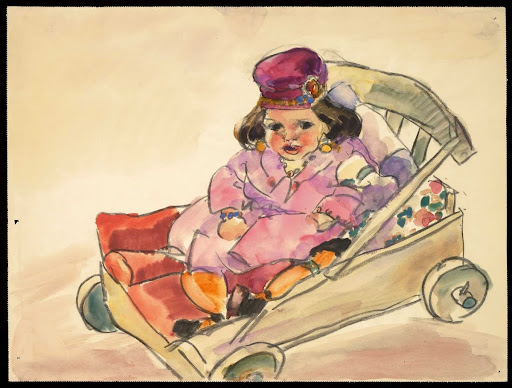 [Child in a Wooden Cart]