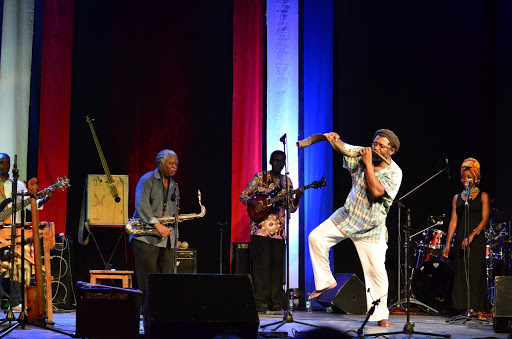 Photo of the presentation of the artist Luka Mukavele in 2018