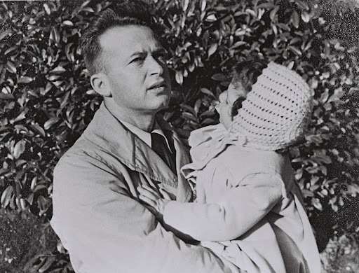 With his daughter, Dalia. Courtesy of The National Photo Collection Israel State Archive