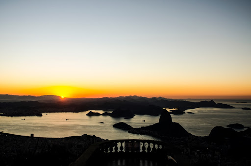 View of Guanabara Bay and Sugarloaf at sunrise