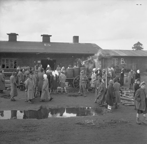 Food distribution at Bergen-Belsen (BU 4242)