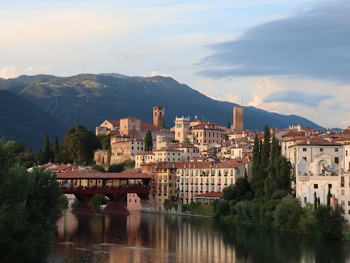 POLI Grappa Museum - View of the city of Bassano del Grappa and the Old Bridge