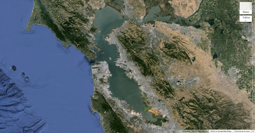 Bahía de San Francisco en Google Earth
