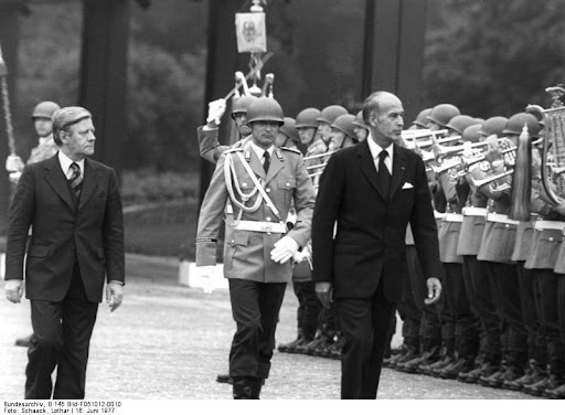 Helmut Schmidt and Valérie Giscard d'Estaing in Bonn.