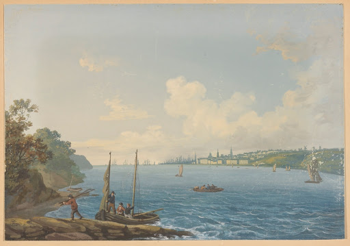 The River Mersey with a Distant View of Liverpool from the Cheshire Side