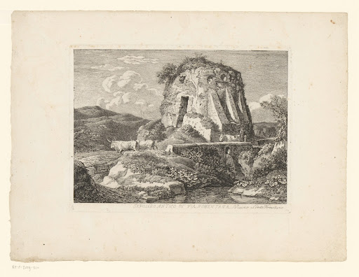 Antieke graftombe aan de Via Nomentana, dichtbij de Nomentano brug