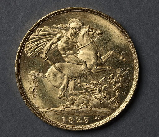 Two Pound Piece: St. George and the Dragon (reverse)