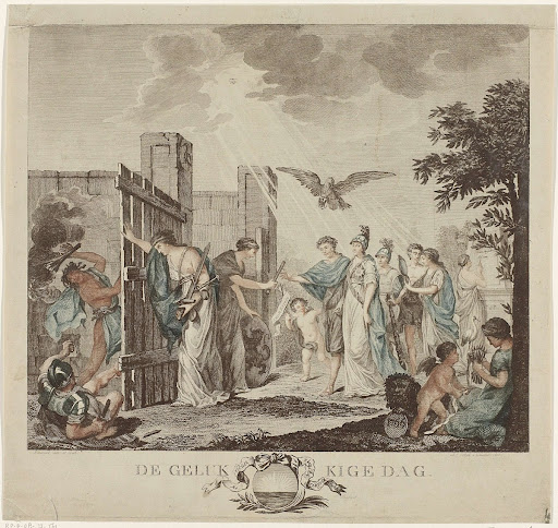 Allegorie op het herstel van de stadhouder Willem V, 1787
