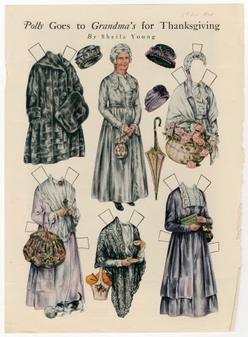 Paper doll:Polly Goes to Grandma's for Thanksgiving