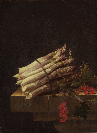 Still Life with Asparagus and Red Currants