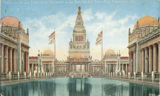 Postcard:Tower of Jewels and Court of the Universe at the Pan.-Pac.Int.Expo.San Francisco, 1915