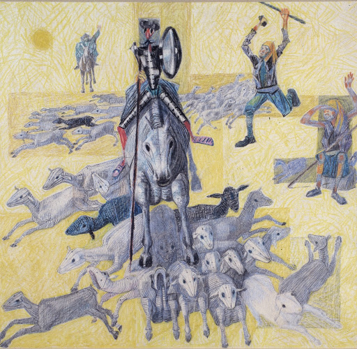 Don Quixote Attacking a Flock of Sheep
