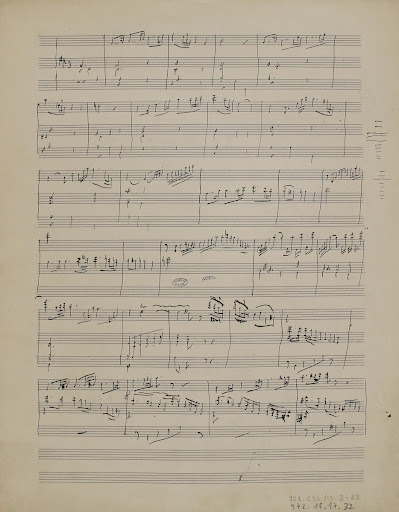 Sketches of the Odelette Op. 162 by Camille Saint-Saëns