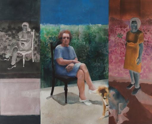 Triptico retrato de America Baez