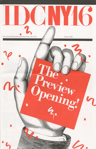 IDCNY 16: News from the International Design Center The Preview Opening! [front cover]