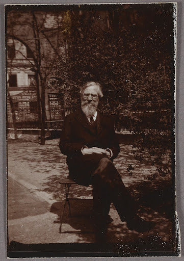 Alexander Chuprov in a courtyard