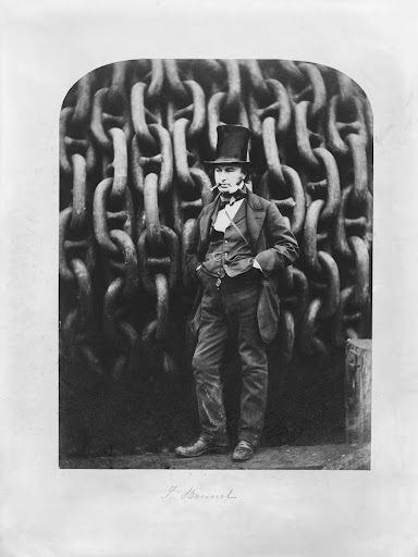 Brunel Standing in front of the SS Great Eastern