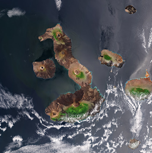 Galapagos from the air