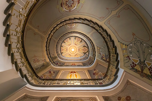 The siarcase inside 12 Alberta Iela, Riga, Latvia