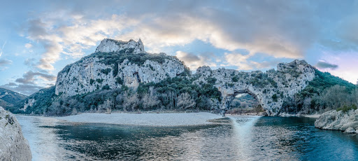 Panoramic view of the Pont d'Arc