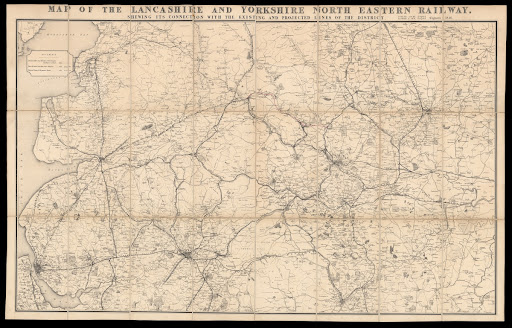 Map of the Lancashire & Yorkshire North Eastern Railway