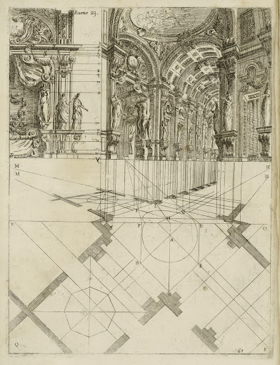 Illustration from the architecture treatice „L'architettura civile preparata su la geometria..“